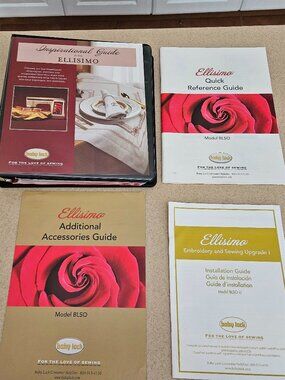 RARE BABY LOCK ELLISIMO SEWING MACHINE INSPIRATIONAL GUIDE BOOK MANUAL INSERTS